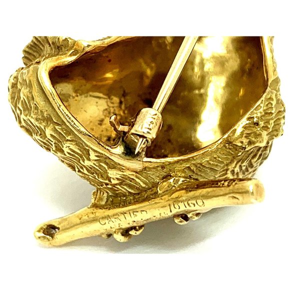 Cartier 18K Yellow Gold Ruby Diamond Bird Brooch Pin Vintage Rare Estate… - Picture 8 of 13
